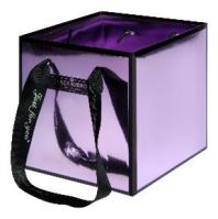 Пластиковая сумка "Mirror" 18*18*18 см цв. Сиреневый Пластиковая сумка "Mirror" 18*18*18 см цв. Сиреневый