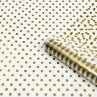 Пленка Крафтовый горох золотой 70см*200гр. ± 5% Пленка Крафтовый горох золотой 70см*200гр. ± 5%