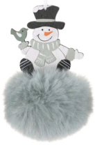 Декоративная подвеска Снеговик 12х8х8 см св.зеленый Декоративная подвеска Снеговик 12х8х8 см св.зеленый