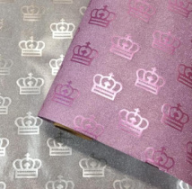 Пленка блестящая "Queen" 50см 5м, розовый