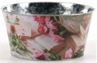 Декоративное кашпо "Цветочная поэзия" D19.5XH9.8CM/B15.2, металл Декоративное кашпо "Цветочная поэзия" D19.5XH9.8CM/B15.2, металл