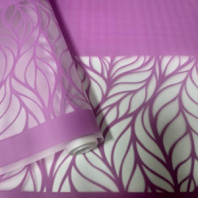 Пленка матовая с рисунком 40мкр "Листья тонировка" фуксия 70см*10метров ± 5%
