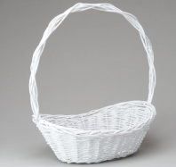 Корзина плетеная (ива), D50*35 H20 HH58 B31*21, 1 шт., белый
