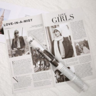 Пленка газета "Love girls" 58x50 см Серая 243  20 листов