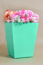 Трапеция с дном 225*180*180 бумага матовая морская волна