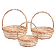Набор корзин плетеных (ива), D38X13/40CM, D31X12/35CM, D24X10/30CM, 3 ШТ, цв. Натуральный Набор корзин плетеных (ива), D38X13/40CM, D31X12/35CM, D24X10/30CM, 3 ШТ, цв. Натуральный