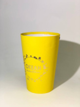 Конус под цветы 10*14*20 с тиснением "Океан любви" желтый