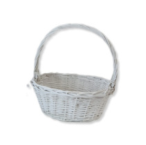 Корзина плетеная (ива), 33x24,5x13/33 см, 1 шт., белый									