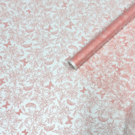 Пленка матовая "Контурные пионы" румяна 60см,50мкм,10м Пленка матовая "Контурные пионы" румяна 60см,50мкм,10м