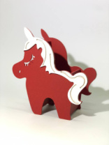 Кашпо Единорог (180*200*80) красный Акция