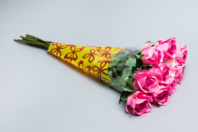 Конус 30/40 Милана цветной рисунок желтый/красный