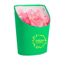 Ваза Овал 12,5*13,5*18 с тиснением "Океан любви" зелёная