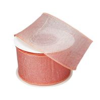 Лента органза  "Флер" 3,8см х10ярд чайная роза
