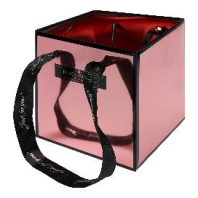 Пластиковая сумка "Mirror" 12*12*12 см цв. Розовое золото Пластиковая сумка "Mirror" 12*12*12 см цв. Розовое золото