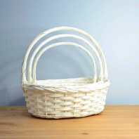 Корзинны из ивы. 3 шт, 40*30*H14*39, 35*25*H13*35, 28*21*H11*30, белый