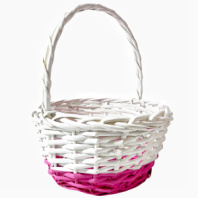 Корзина плетеная (ива) 24х24х13х28CM, цв. розовый Корзина плетеная (ива) 24х24х13х28CM, цв. розовый