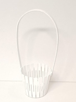 Декоративная корзинка из фанеры 125*h345 белая