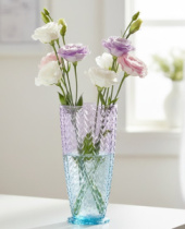 Ваза пластик Глория Градиент Сиренево-синяя H26*D13/10см