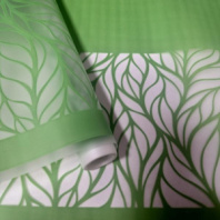 Пленка матовая с рисунком 40мкр "Листья тонировка" салатовая 70см*10метров ± 5%