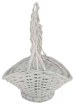 Набор корзин плетеных (ива) 38*28*14/49, 33*23*14/43, 26*17*13/36см, 3шт, белый