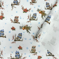 Упаковочная новогодняя бумага Совы 700мм/70гр/10м± 5% Упаковочная новогодняя бумага Совы 700мм/70гр/10м± 5%