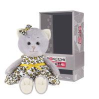 Мягкая Игрушка Колбаскин&Мышель, Мышель в Летнем Платье с Цветным Принтом 25см в коробке 