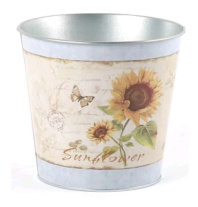 Декоративное кашпо "Подсолнух" 15XH14,5CM/B11, металл Декоративное кашпо "Подсолнух" 15XH14,5CM/B11, металл