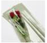 Пакет под одну розу 12*3*56см, 50шт/уп, оливковый