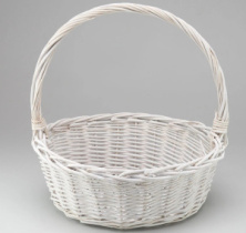 Корзина плетеная (ива): 41*41*16, 1 шт., белый