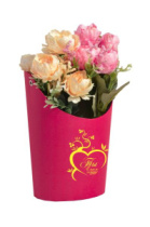 Ваза Овал 14*17*22 с тиснением "Ты в моём сердце" фуксия