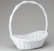 Корзина плетеная (ива), D50*35 H20 HH58 B31*21, 1 шт., белый