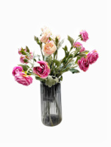 Акриловая ваза для цветов "Волна", диаметр 8,5см, высота 20см, цв. Серый