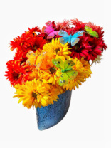 Бабочки на прищепке 8см 12шт