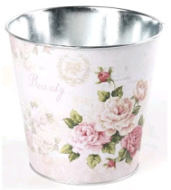 Декоративное кашпо "Красота природы" D17XH16CM/B12, металл