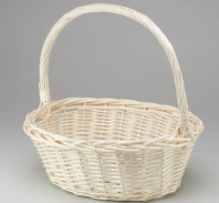 Корзина плетеная (ива): 42X33XH16/40XB32X23, 1 шт., выбеленный