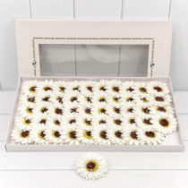 Декоративный цветок-мыло "Гербера" Белый 8см 50шт. 1/20