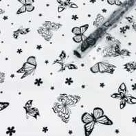 Пленка Летящие бабочки черный 70см*200гр ± 5% Пленка Летящие бабочки черный 70см*200гр ± 5%