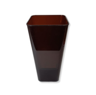 Акриловая ваза для цветов квадратная, диаметр 18,5см, высота 37см. терракот 