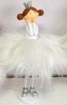 Изделие декоративное на подставке Девочка 7х7х18 см белый Изделие декоративное на подставке Девочка 7х7х18 см белый