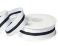 Лента хлопковая "Полоса", 25mmx25yards, цв.белый с черным Лента хлопковая "Полоса", 25mmx25yards, цв.белый с черным