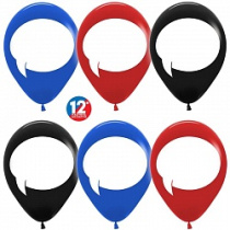 Воздушный шар (12"/30 см) Шары для надписей , Ассорти,1 ст. 50 шт.