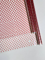 Пленка Крафтовый горох красный 70см*10ярд ± 5%