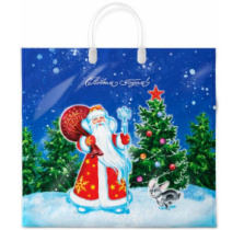 Пакет с пластиковой ручкой 37*34 80мкм Дарите счастье НГод 9267