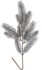 Ветка декоративная с глиттером, 51 см, св. серебро