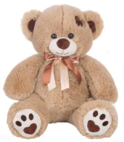 Мягкая игрушка медведь Тони В65, кофейный