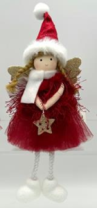 Новогоднее декоративное изделие "Фея", 24 см, красный Новогоднее декоративное изделие "Фея", 24 см, красный