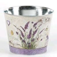 Декоративное кашпо "Лавандовое настроение" D17.5XH14CM/B13, металл Декоративное кашпо "Лавандовое настроение" D17.5XH14CM/B13, металл