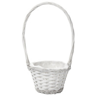 Корзина плетеная (ива) 21х21х13х41CM, цв. белый